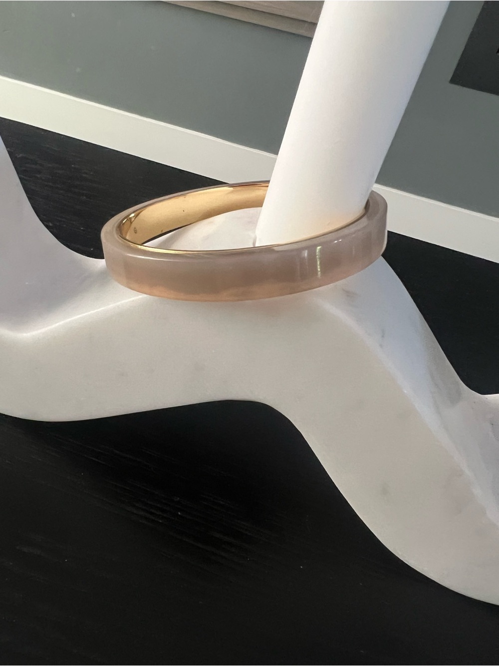J. Crew Taupe Resin and Gold-Tone Bangle